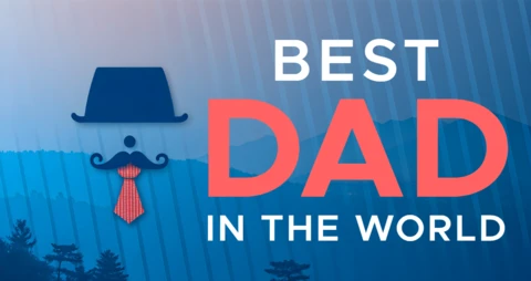 Modern Father's Day Wishes Banner Template