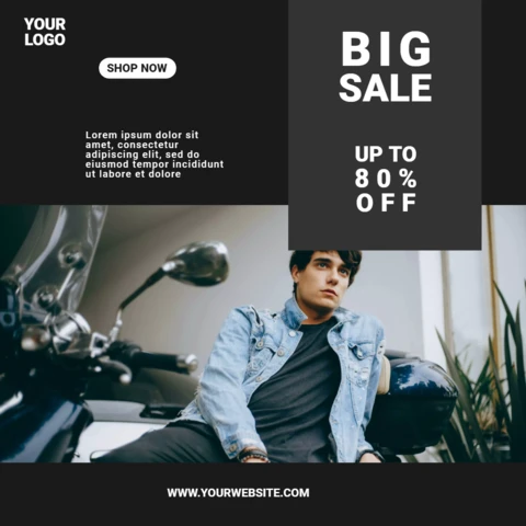 Gran oferta de moda instagram post plantilla de diseño