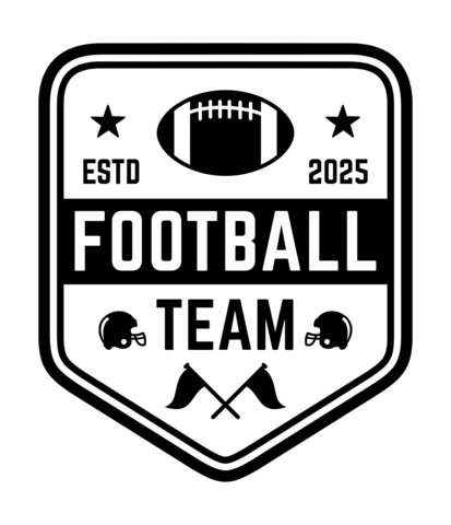 Futbol takımı rozeti logo tasarım şablonu