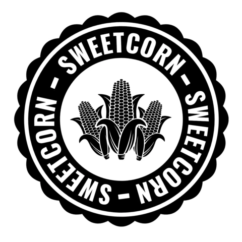 Sweet Corn Logo Design Template Black