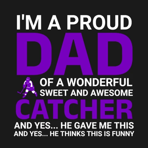 I'm a Proud Dad of a Wonderful Sweet Ice Hockey T-Shirt Design Template