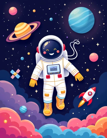 Space Adventure Kids Design Template for Fun Learning Activities