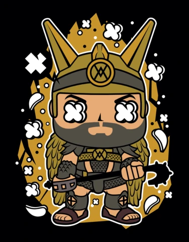 Prince Vultan Cartoon Character Poster Design Template