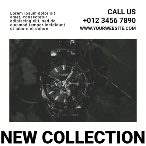 New Collection Watch Sale Instagram Post Design Template