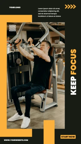 Orange dynamisches marketing instagram story design Vorlage
