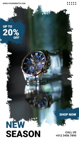 Elegant Watch Instagram Promotional Story Design Template