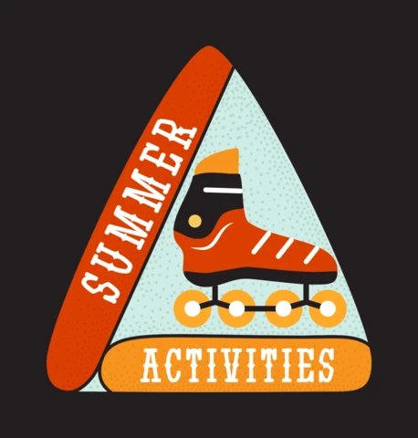 Modèle de badge pour les activités d'été