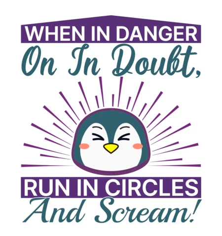 Fun Penguin Quote Design Template for Whimsical Artwork