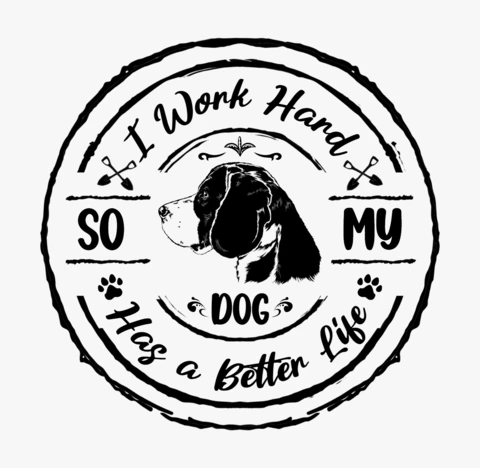 Trabajo duro para que mi perro tenga una vida mejor camiseta plantilla