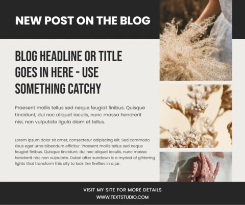 Catchy Modern Minimalist Blog Post Design Template