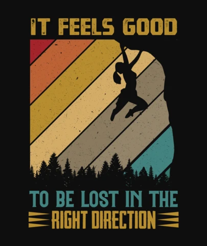 It Feels Good Hiking T-Shirt Design Template