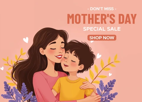 Mother's Day Sale Design Template - Charming Illustrated Style for Heartfelt Promotions