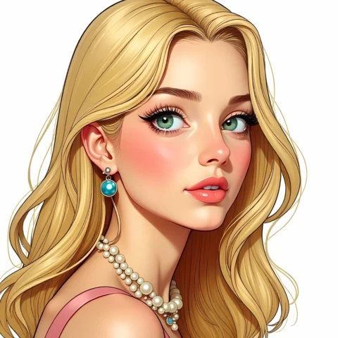 Elegante plantilla de diseño de retrato para belleza y moda