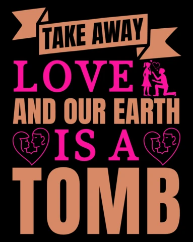 Bold Typography Design Template: Love and Earth Theme