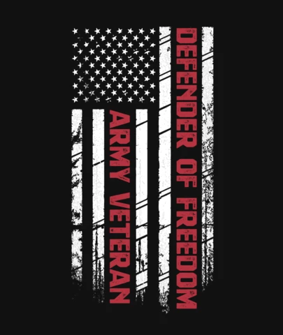 Vintage USA Flag Veteran T-Shirt Design Template