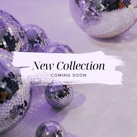 Purple Disco Ball New Collection Instagram Post Design Template