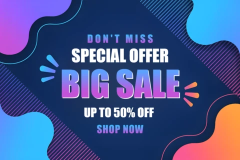 Colorful Sale Announcement Template Design for Promotional Flyers