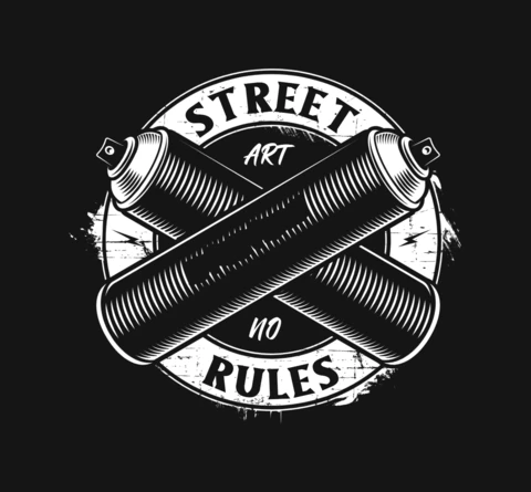 Graffiti Crossed Spray Cans T-Shirt Design Template