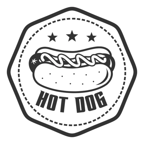Modelo de design de logotipo de cachorro-quente