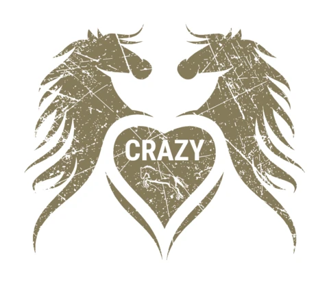 Modèle de conception d'un amour de cheval vintage grunge pour une œuvre d'art personnalisable