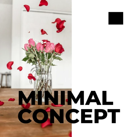 Plantilla de diseño minimalista de banner de redes sociales y post de instagram