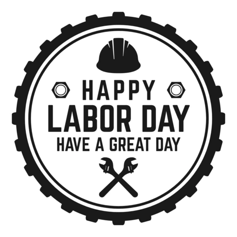 Happy Labor Day Logo Design Template