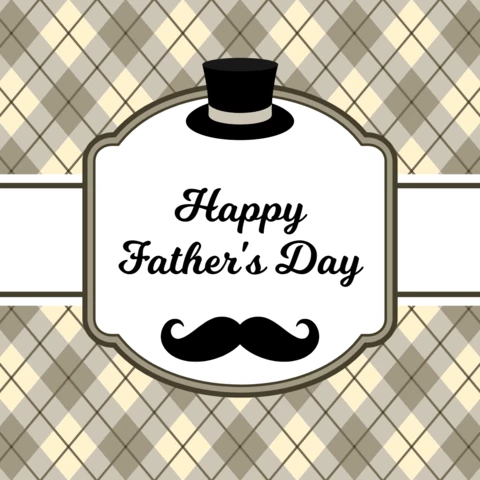 Happy Father's Day Card Banner Design Template