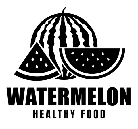 Watermelon Healthy Food Logo Design Template