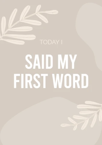 Baby Said First Word Milestone Instagram Post Design Template