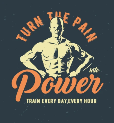 Modelo de design de camiseta do Mighty Men Power