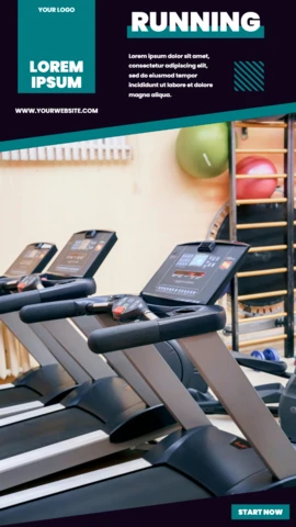 Runner's Club Gym Instagram Story Post Design Template