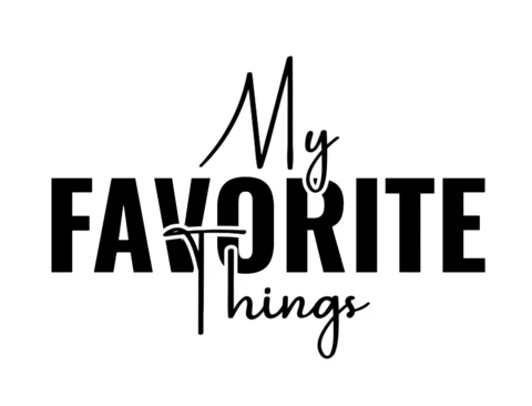 Mis cosas favoritas plantilla de diseño de camiseta