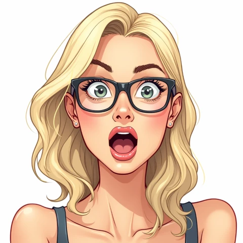 Expresión sorprendida plantilla de diseño de personajes editable