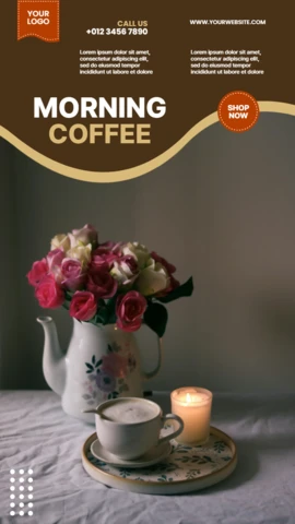 Morning Coffee Instagram Story Post Design Template