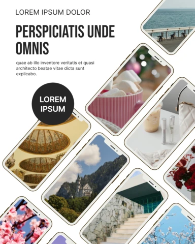Phone Screen Collage Instagram Post Design Template