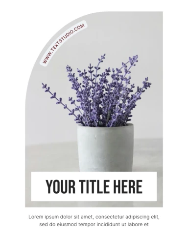 Lavender Plant Aesthetic Instagram Post Design Template