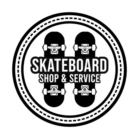 Logotipo de loja e serviço de skate