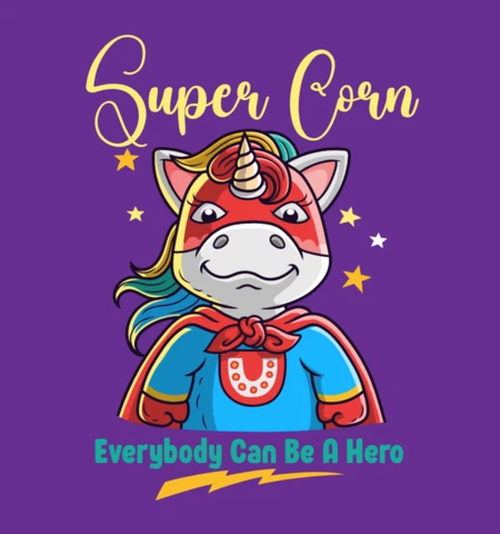 Super Unicorn Apparel Design Template Everybody Can Be A Hero