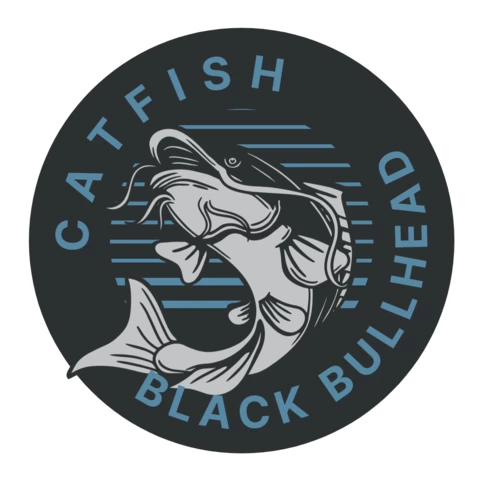 Black Bullhead Catfish Logo Design Template