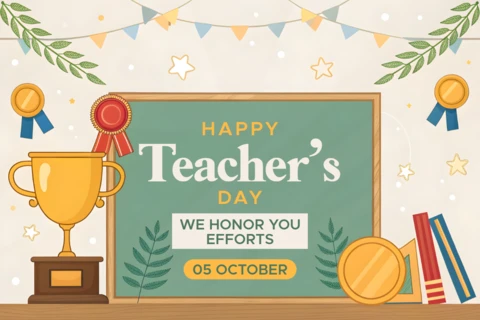 Teacher's Day Celebration Template - Whimsical Design for Honoring Educators