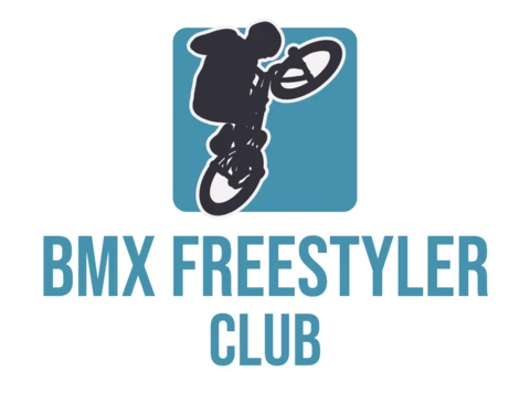 Bmx freestyler club logo design template