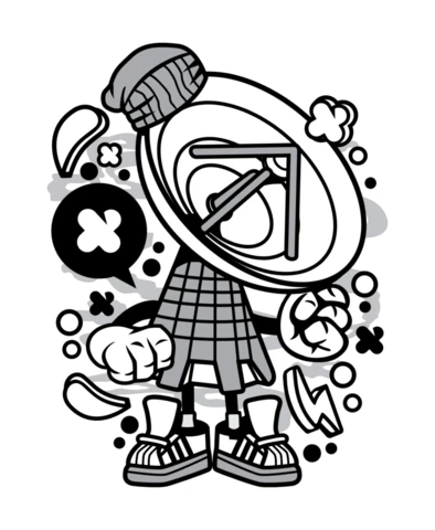 Parabolic Antenna Cartoon Character Design Template