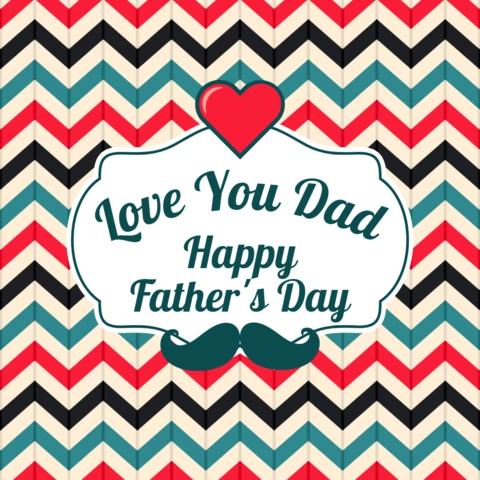 Happy Father's Day Card Banner Design Template