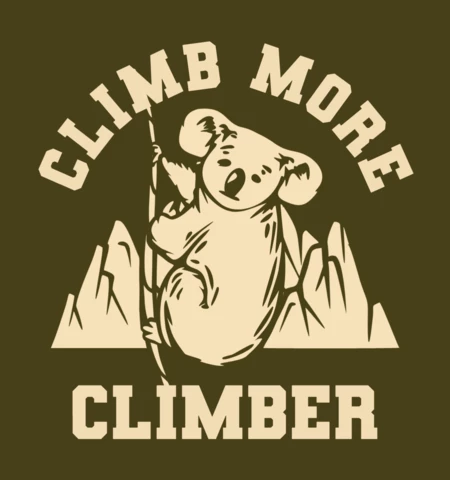 Koala Climbing Vintage Logo Design Template