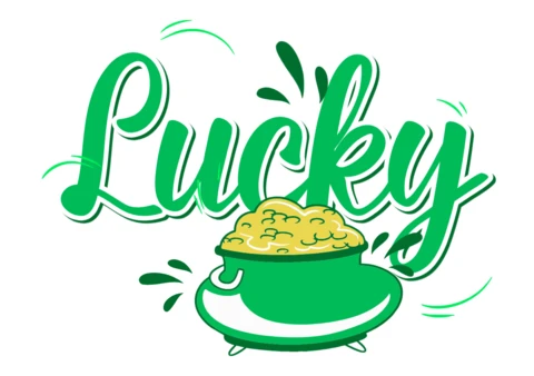 Lucky Design Template with Pot of Gold for St. Patrick's Day Merchandise