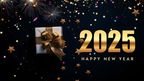 Luxury New Year 2025 Celebration Design Template