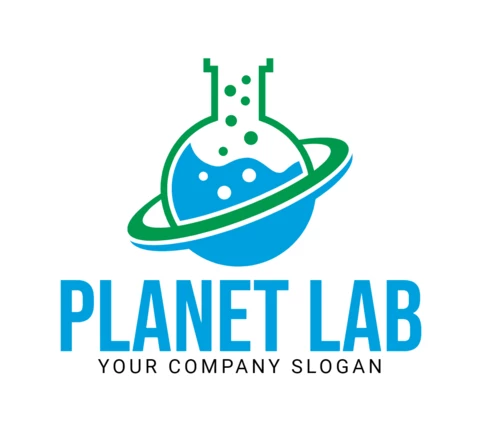 Modèle de logo pour le laboratoire de la planète