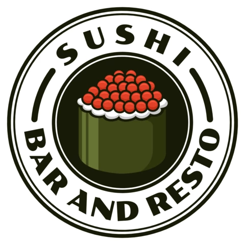 Modèle de logo pour un bar à sushis