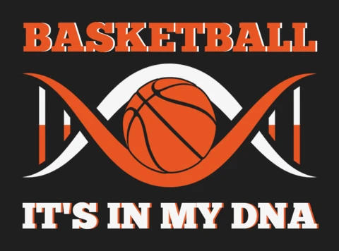 Basketball Is In My DNA T-Shirt Design Template