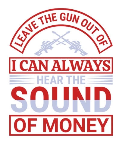 Bold Typography Design Template: 'Leave The Gun Out' Statement Art